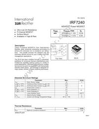 IRF7240TR Datasheet Cover