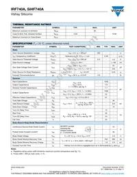 IRF740A Datasheet Page 2