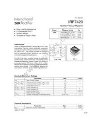 IRF7420TR Datasheet Cover