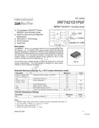 IRF7421D1PBF Datasheet Cover