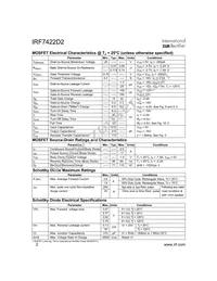 IRF7422D2TR Datasheet Page 2