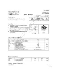 IRF7453TR Datasheet Cover