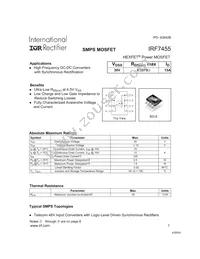 IRF7455 Datasheet Cover