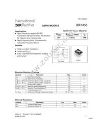 IRF7458TR Datasheet Cover