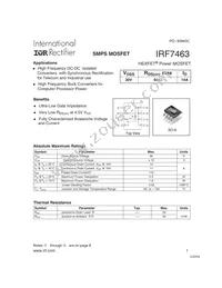 IRF7463TR Datasheet Cover