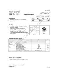 IRF7464PBF Datasheet Cover