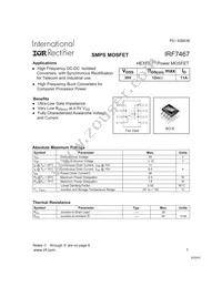 IRF7467TR Datasheet Cover