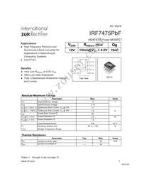 IRF7475TRPBF Datasheet Cover