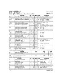 IRF7475TRPBF Datasheet Page 2