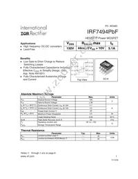 IRF7494TRPBF Datasheet Cover