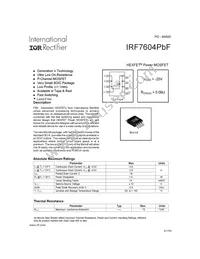 IRF7604TRPBF Datasheet Cover