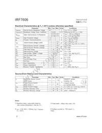 IRF7606TR Datasheet Page 2