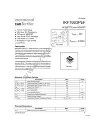 IRF7663TRPBF Datasheet Cover
