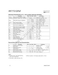 IRF7701GTRPBF Datasheet Page 2