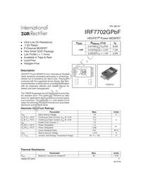 IRF7702GTRPBF Datasheet Cover