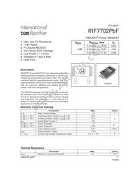 IRF7702TRPBF Datasheet Cover