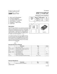 IRF7703TRPBF Datasheet Cover