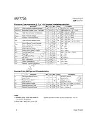 IRF7705TR Datasheet Page 2