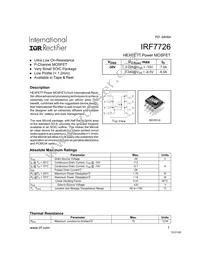 IRF7726 Datasheet Cover