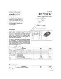 IRF7750TRPBF Datasheet Cover