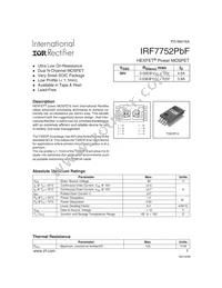 IRF7752TRPBF Datasheet Cover
