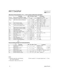 IRF7754GTRPBF Datasheet Page 2