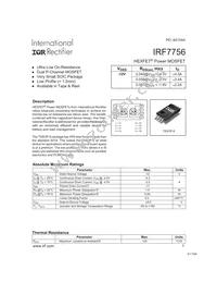 IRF7756TR Datasheet Cover