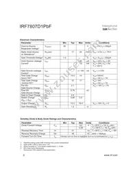 IRF7807D1PBF Datasheet Page 2