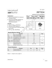 IRF7834TR Datasheet Cover