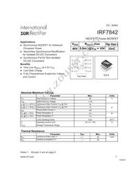 IRF7842TR Datasheet Cover