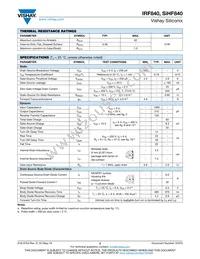 IRF840 Datasheet Page 2