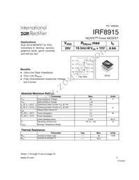 IRF8915 Datasheet Cover