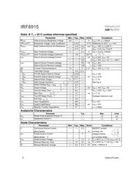 IRF8915 Datasheet Page 2
