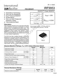 IRF9953TR Datasheet Cover