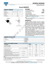 IRF9Z30PBF Datasheet Cover