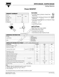 IRFB18N50K Datasheet Cover