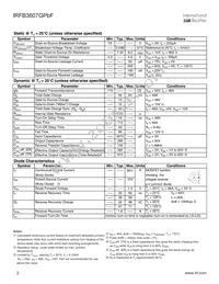 IRFB3607GPBF Datasheet Page 2