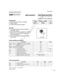 IRFB42N20D Datasheet Cover