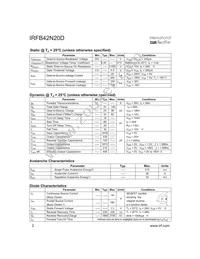 IRFB42N20D Datasheet Page 2