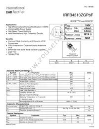 IRFB4310ZGPBF Datasheet Cover