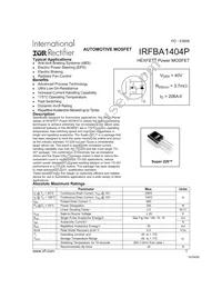 IRFBA1404 Datasheet Cover