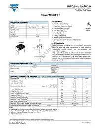 IRFD214 Datasheet Cover