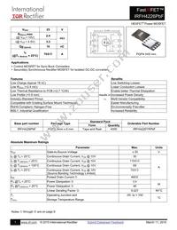 IRFH4226TRPBF Datasheet Cover