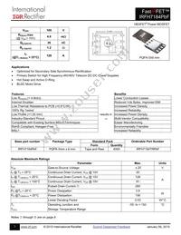 IRFH7184TRPBF Datasheet Cover