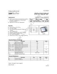 IRFH7923TRPBF Datasheet Cover