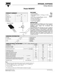 IRFI830G Datasheet Cover