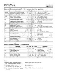 IRFI9Z34N Datasheet Page 2