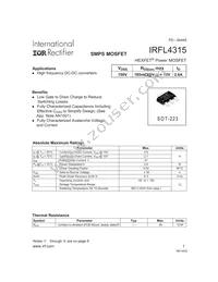 IRFL4315 Datasheet Cover