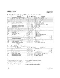 IRFP140N Datasheet Page 2