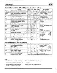 IRFP354 Datasheet Page 2